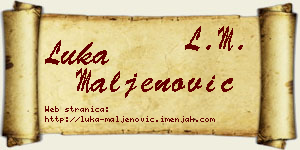 Luka Maljenović vizit kartica
